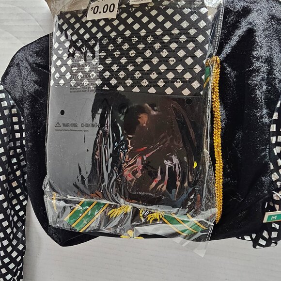 New Child Boy Costume Warrior King Knight Black Armor Silver Tunic Boot tops L - Picture 4 of 8